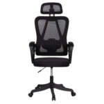 ΚΑΡΕΚΛΑ ΓΡΑΦΕΙΟΥ FRANTIC HM1224.01 ΜΑΥΡO MESH & ΠΟΛΥΠΡΟΠΥΛΕΝΙΟ 60x66x130Υεκ - Image 3