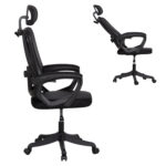 ΚΑΡΕΚΛΑ ΓΡΑΦΕΙΟΥ FRANTIC HM1224.01 ΜΑΥΡO MESH & ΠΟΛΥΠΡΟΠΥΛΕΝΙΟ 60x66x130Υεκ - Image 4