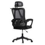 ΚΑΡΕΚΛΑ ΓΡΑΦΕΙΟΥ FRANTIC HM1224.01 ΜΑΥΡO MESH & ΠΟΛΥΠΡΟΠΥΛΕΝΙΟ 60x66x130Υεκ - Image 5