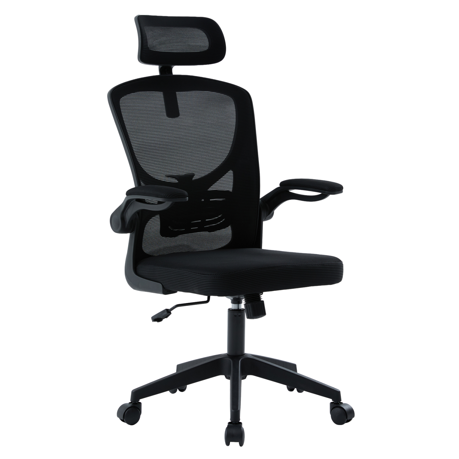 karekla-grafeioy-fb9123001-mayro-mesh-pp ΚΑΡΕΚΛΑ ΓΡΑΦΕΙΟΥ FLOATER HM1230.01 ΜΑΥΡO MESH & PP 62x62x115-125Υεκ - Image 1