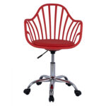 ΚΑΡΕΚΛΑ ΓΡΑΦΕΙΟΥ BECKY HM8457.04 ΣΕ ΚΟΚΚΙΝΟ ΧΡΩΜΑ 57Χ57Χ96 ΕΚ - Image 3