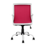 ΚΑΡΕΚΛΑ ΓΡΑΦΕΙΟΥ MALFOI HM1053.05 ΡΟΖ MESH & ΠΟΔΙ ΜΕΤΑΛΛΙΚΟ 58x59x103 εκ. - Image 6
