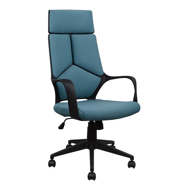 karekla-grafeioy-hm105406-gkri-siel-podi ΚΑΡΕΚΛΑ ΓΡΑΦΕΙΟΥ ANIVIA HM1054.06 ΓΚΡΙ ΣΙΕΛ & ΠΟΔΙ ΜΑΥΡΟ 64x61x126 εκ. - Image 1
