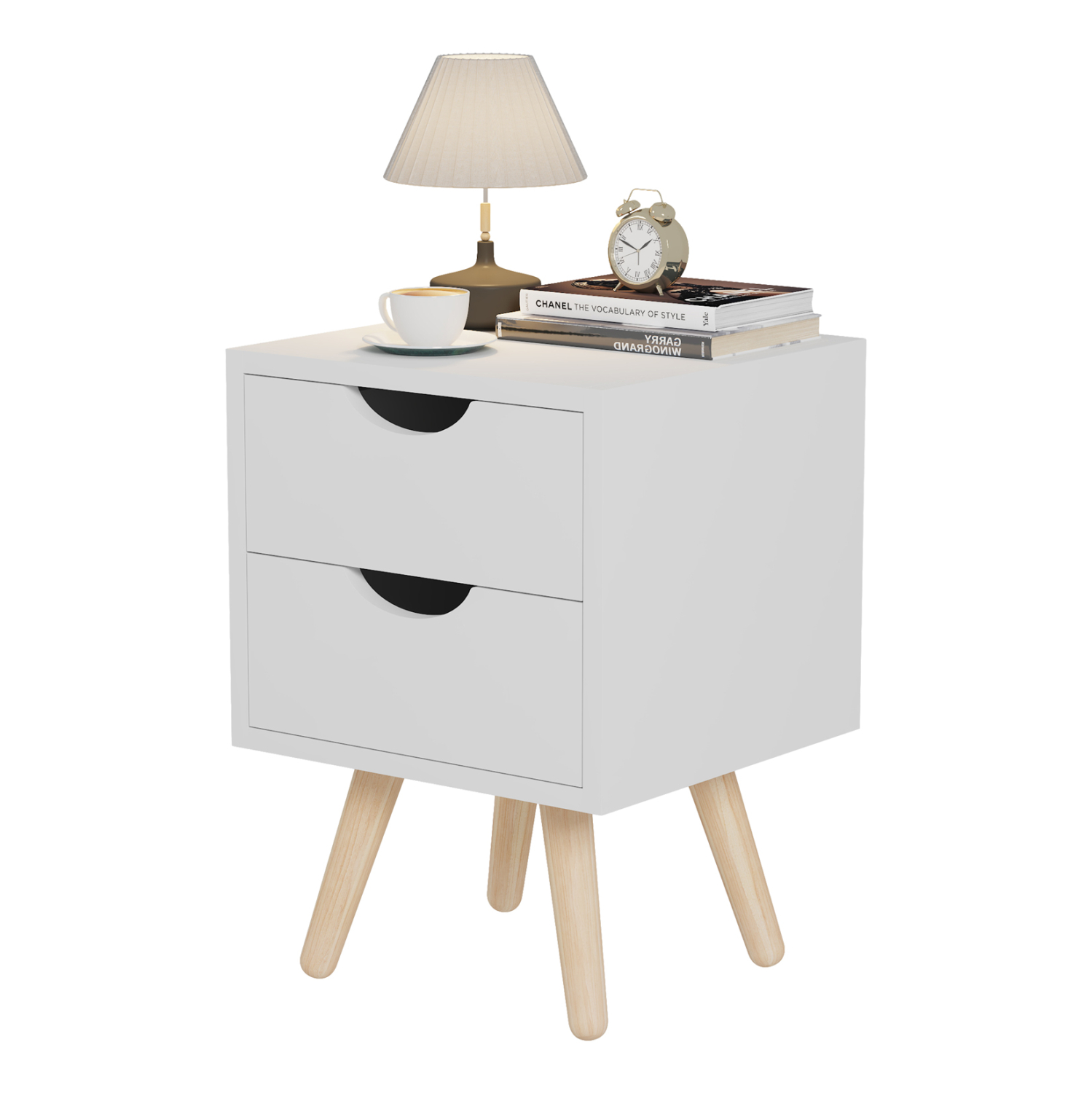 komodino-fb9247203-melamini-2-syrtaria-l ΚΟΜΟΔΙΝΟ DINKL HM2472.03 ΜΕΛΑΜΙΝΗ-2 ΣΥΡΤΑΡΙΑ ΛΕΥΚΟ 29,7x29,7x45Υεκ - Image 1