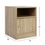 ΚΟΜΟΔΙΝΟ ΜΕΛΑΜΙΝΗΣ MALORY HM2205.02 SONAMA 40x40x50 - Image 2