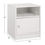 ΚΟΜΟΔΙΝΟ ΜΕΛΑΜΙΝΗΣ MALORY HM2205.05 ΛΕΥΚO 40x40x50Yεκ. - Image 2