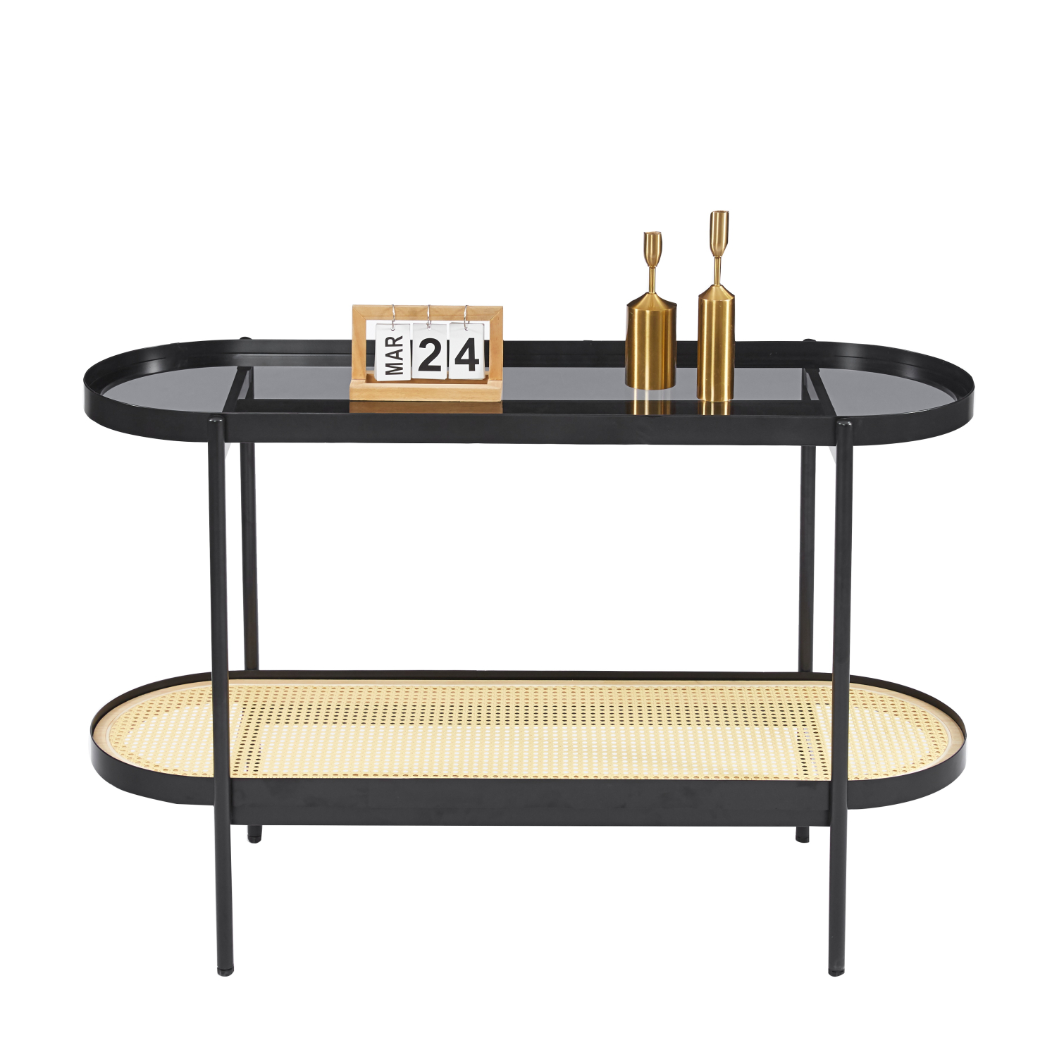konsola-fb918032-gyali-top-metallo-ratta ΚΟΝΣΟΛΑ SEITZ HM18032 ΓΥΑΛΙ TOP-ΜΕΤΑΛΛΟ-RATTAN ΣΕ ΦΥΣΙΚΟ 120x43x76,5Υεκ. - Image 1