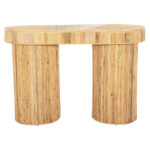 ΚΟΝΣΟΛΑ ΟΒΑΛ GATSBY HM9871 ΦΥΣΙΚΟ RATTAN ΣΕ ΦΥΣΙΚΟ ΧΡΩΜΑ 110x45x74,5Υεκ. - Image 3