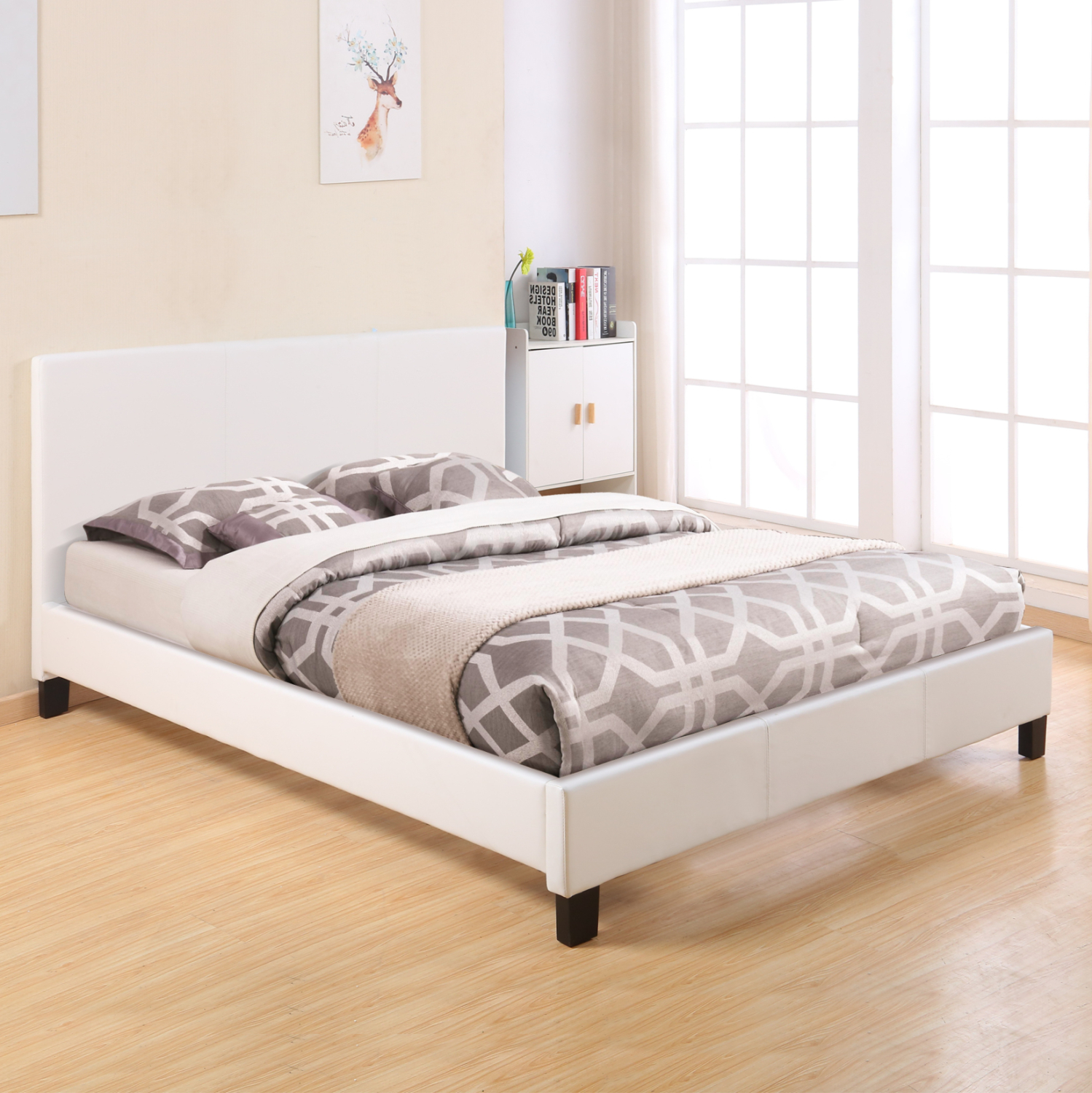 krebati-150x200-ek-me-pu-leyko-fb955301 ΚΡΕΒΑΤΙ BECCA 150x200 εκ. ΜΕ PU ΛΕΥΚΟ HM553.01 - Image 1