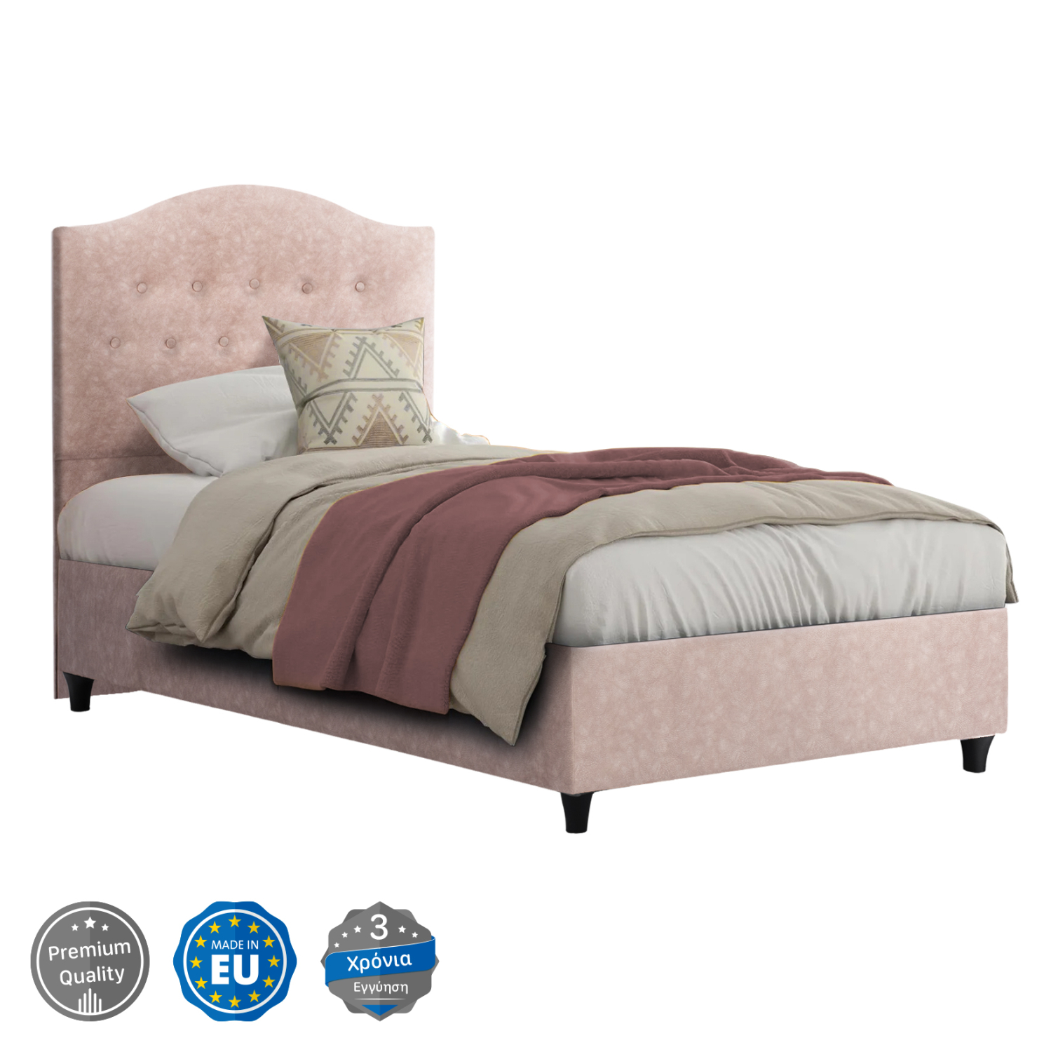 krebati-mpez-fb965122-gia-stroma-90x200- ΚΡΕΒΑΤΙ MALENA ΜΠΕΖ HM651.22 ΓΙΑ ΣΤΡΩΜΑ 90x200 εκ. - Image 1
