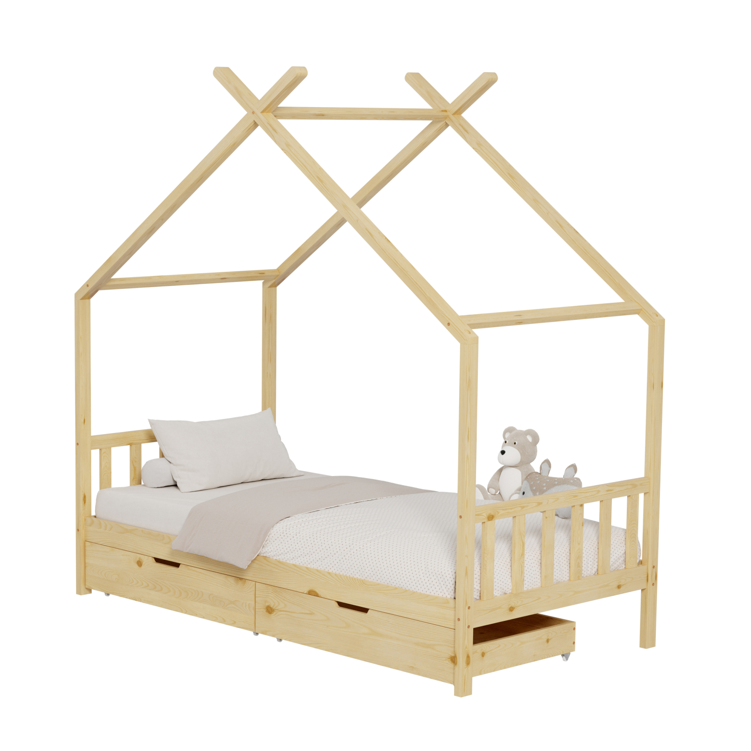 krebati-paidiko-fb968001-tmontessori-2-s ΚΡΕΒΑΤΙ ΠΑΙΔΙΚΟ KLARICE HM680.01 τ.MONTESSORI-2 ΣΥΡΤΑΡΙΑ-ΞΥΛΟ ΠΕΥΚΟ ΦΥΣΙΚΟ-190x90εκ - Image 1