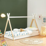 ΚΡΕΒΑΤΙ ΠΑΙΔΙΚΟ MUNK HM699.03 τ.MONTESSORI ΞΥΛΟ ΠΕΥΚΟΥ ΦΥΣΙΚΟ-ΛΕΥΚΟ- 190x90εκ - Image 2