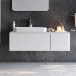 Πάγκος KUZEY Λευκό MDF 18mm Λάκα 110 S3BKUZ110WH 110x50.5x32.5cm
