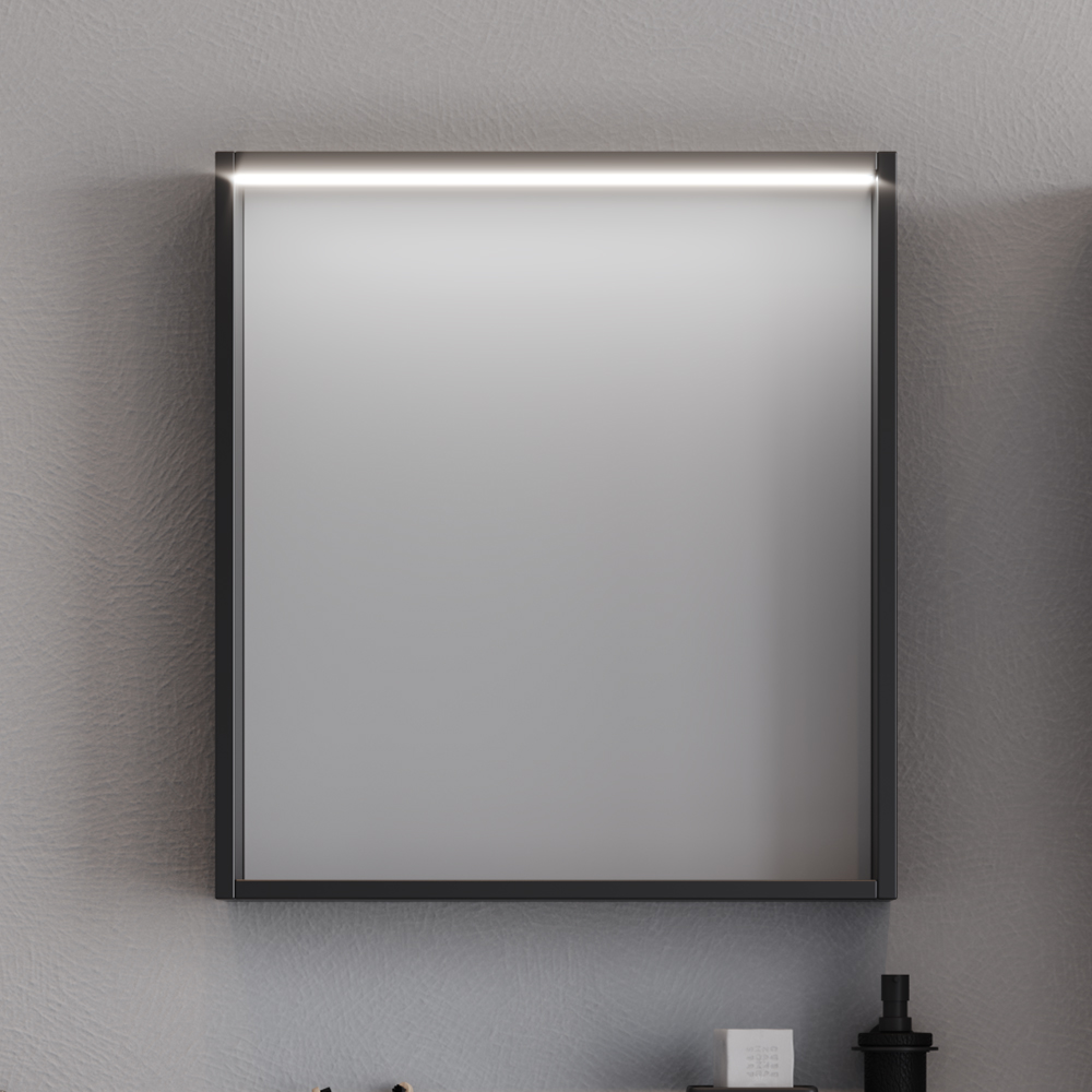 laguna-60-mirror- Καθρέφτης LED LAGUNA 60cm χρ. ΜΑΥΡΟ 3MLAG060WHM - Image 1