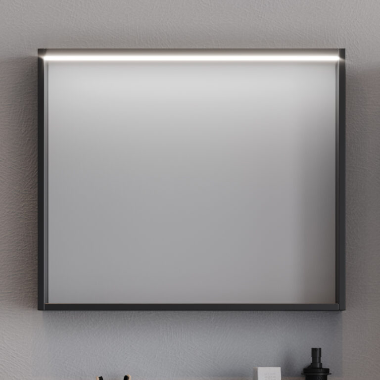 laguna-80-mirror-768x768-1 Καθρέφτης LED LAGUNA 80cm χρ. ΜΑΥΡΟ 3MLAG080WHM - Image 1