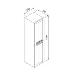 Στήλη LAGUNA Γκρι MDF 18mm Λάκα 35 3CLAG035GRM κρεμαστή - Image 2