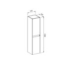 Στήλη MALAGA Λευκό MDF 18mm Λάκα 34 3CMAL034WHM κρεμαστή - Image 2