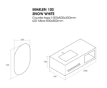 Σετ Πάγκου MARLEN 100 χρ. WHITE SNOW 3BMAR100WHS - Image 2
