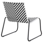 ΜΕΤΑΛΛΙΚΗ ΚΑΡΕΚΛΑ PONY HM6082 ΜΑΥΡΟ & ΑΣΠΡΟ ΣΥΝΘ.RATTAN 66x68x75Υεκ. - Image 5