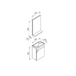 Πάγκος NEW MINI Ανθρακί MDF 18mm Λάκα 40 S3BMINI040AN 40x22x55cm - Image 2