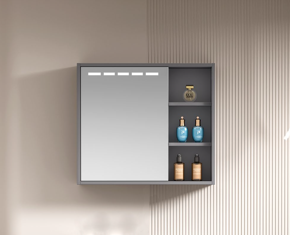 mirror-Artemis ΚΑΘΡΕΦΤΗΣ ARTEMIS LED 80cm χρ.LIGHT GREY ΠΟΛΥΑΙΘΥΛΕΝΙΟ (HDPE High Density) - Image 1