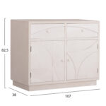 ΜΠΟΥΦΕΣ ΣΕΙΡΑ SANTORINI HM18046 MDF ΣΕ ΥΠΟΛΕΥΚΟ ΧΡΩΜΑ-2 ΣΥΡΤΑΡΙΑ & 2 ΠΟΡΤΕΣ 107x38x82,5Υεκ. - Image 2