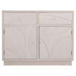 ΜΠΟΥΦΕΣ ΣΕΙΡΑ SANTORINI HM18046 MDF ΣΕ ΥΠΟΛΕΥΚΟ ΧΡΩΜΑ-2 ΣΥΡΤΑΡΙΑ & 2 ΠΟΡΤΕΣ 107x38x82,5Υεκ. - Image 3