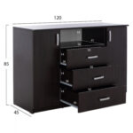 ΜΠΟΥΦΕΣ ΜΕ 2 ΝΤΟΥΛΑΠΙΑ Κ 3 ΣΥΡΤΑΡΙΑ ADLER WENGE HM2430.02 120X45X85Y εκ. - Image 2