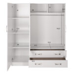 ΝΤΟΥΛΑΠΑ 3ΦΥΛΛΗ CARLY HM384.05 ΜΕ ΔΥΟ ΣΥΡΤΑΡΙΑ ΛΕΥΚΗ 150X55Χ180Υεκ. - Image 3