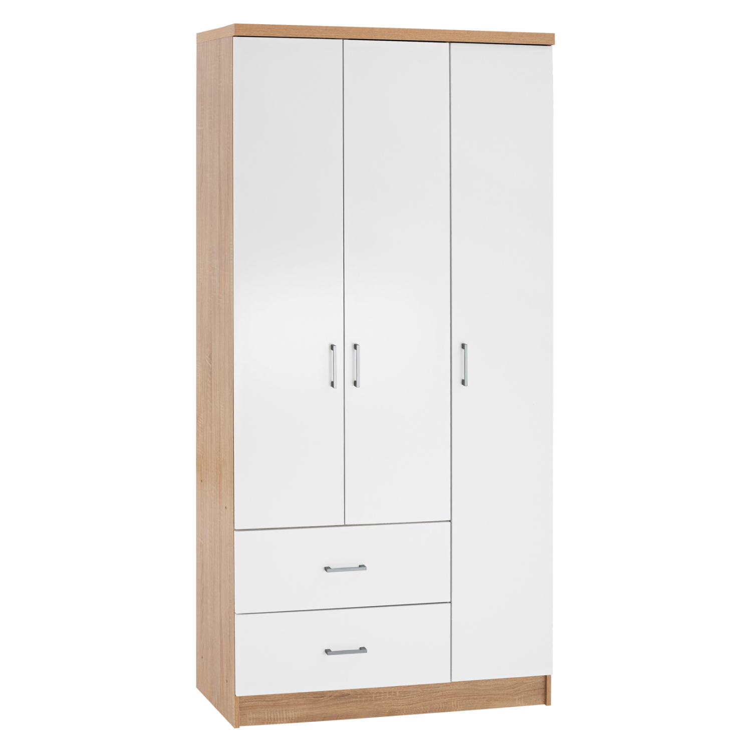 ntoylapa-3fylli-me-2-syrtaria-fb934006-s ΝΤΟΥΛΑΠΑ 3ΦΥΛΛΗ ME 2 ΣΥΡΤΑΡΙΑ CAESAR HM340.06 SONAMA - ΛΕΥΚO 89x42,5x181 εκ. - Image 1