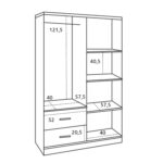 ΝΤΟΥΛΑΠΑ 4ΦΥΛΛΗ ME 2 ΣΥΡΤΑΡΙΑ BLAKELY HM339.02 SONAMA 120Χ42,5Χ180,5εκ. - Image 3