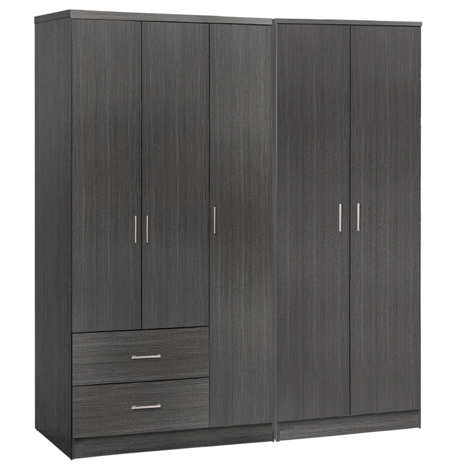 ntoylapa-5fylli-fb92123401-melamini-chro ΝΤΟΥΛΑΠΑ 5ΦΥΛΛΗ CAESAR HM21234.01 ΜΕΛΑΜΙΝΗ ΧΡΩΜΑ ZEBRANO 150x42.5x181Υεκ - Image 1