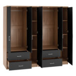 ΝΤΟΥΛΑΠΑ 6ΦΥΛΛΗ CAESAR HM21236.01 ΜΕΛΑΜΙΝΗ SONAMA & ΣΚΟΥΡΟ ΓΚΡΙ 180x42,5Χ181Υεκ. - Image 3