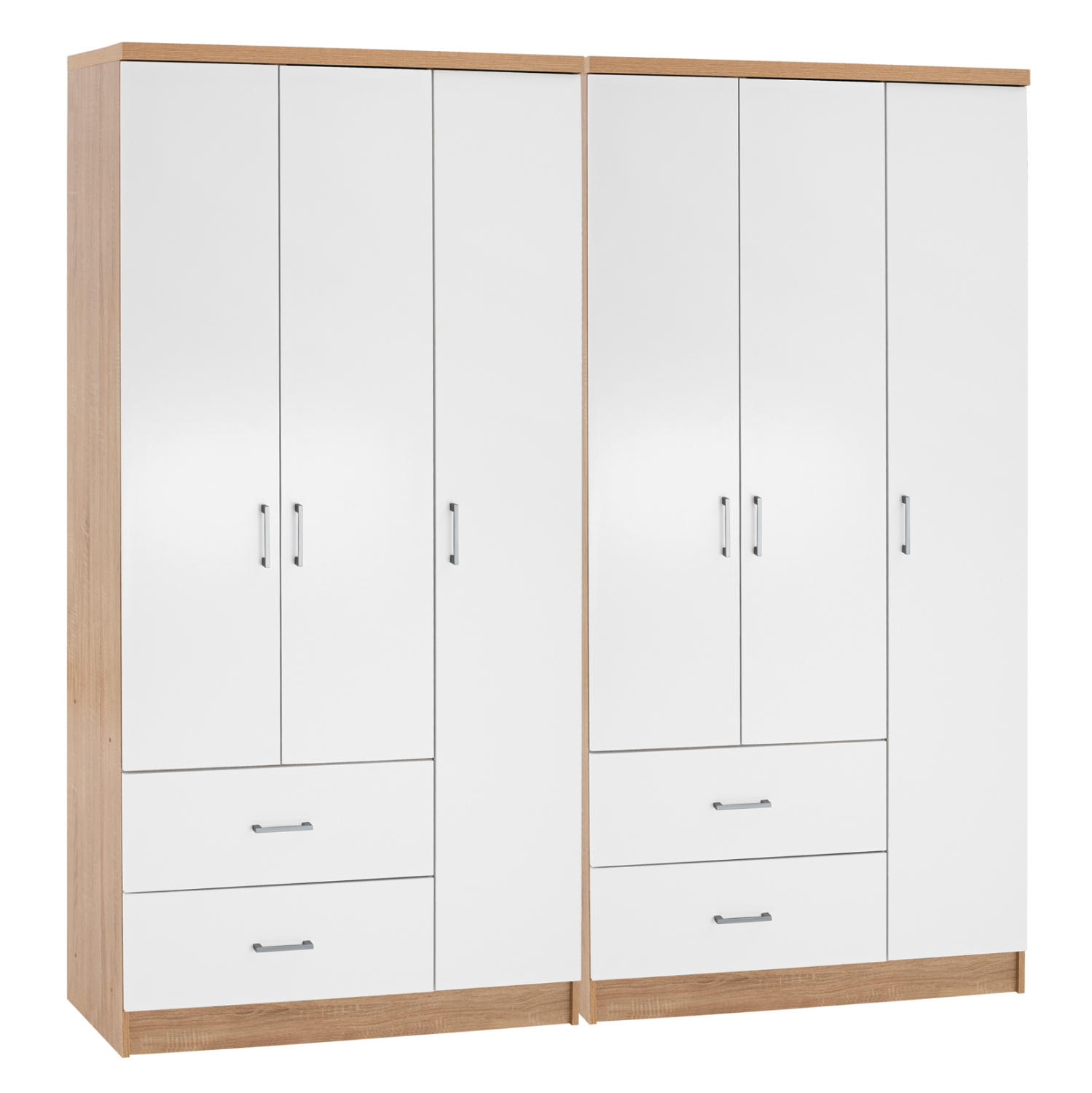 ntoylapa-6fylli-fb92123602-melamini-sona ΝΤΟΥΛΑΠΑ 6ΦΥΛΛΗ CAESAR HM21236.02 ΜΕΛΑΜΙΝΗ SONAMA & ΛΕΥΚΟ 180x42,5Χ181Υεκ. - Image 1