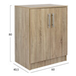 ΠΑΠΟΥΤΣΟΘΗΚΗ ΝΤΟΥΛΑΠΙ EMERIE HM2206.02 SONAMA 60X40,5X80 εκ. - Image 2