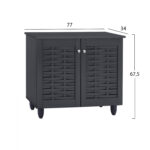 ΠΑΠΟΥΤΣΟΘΗΚΗ-ΝΤΟΥΛΑΠΙ ΞΥΛΙΝΗ CASSIOPE HM2208.10 ΓΚΡΙ 77Χ34Χ67.5εκ. - Image 2