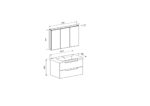 ΚΑΘΡΕΦΤΗΣ PERLA 100cm χρ,WHITE MAT 3MPER100WHM - Image 3