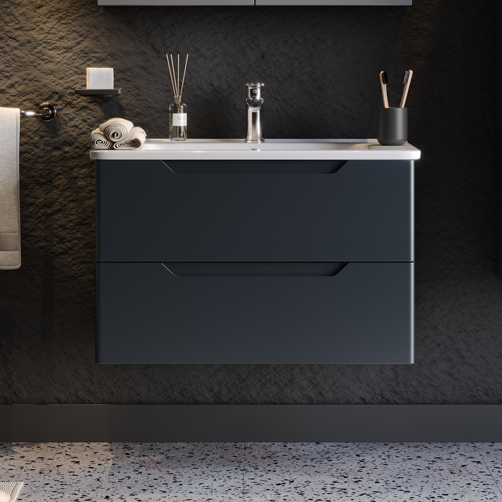 perla-80-ANT- Πάγκος PERLA Ανθρακί με λευκά πλαινα MDF 18mm Λάκα 80 S3BPERL080AN 80x46x53cm - Image 1