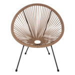 ΠΟΛΥΘΡΟΝΑ ACAPULCO Τ. ΦΩΛΙΑ ΜΕΤΑΛΛΟ ΜΑΥΡΟ ΜΕ TWISTED WICKER HM5871.01 70x73x79 εκ. - Image 3