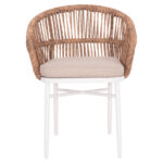 ΠΟΛΥΘΡΟΝΑ ΑΛΟΥΜΙΝΙΟΥ ORIN HM6265.02 ΛΕΥΚΗ-P.E.RATTAN ΦΥΣΙΚΟ-ΜΠΕΖ ΜΑΞΙΛΑΡΙΑ 58x61x75Υ - Image 3