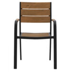 ΠΟΛΥΘΡΟΝΑ ΑΛΟΥΜΙΝΙΟΥ SAGA ΑΝΘΡΑΚΙ ΜΕ POLYWOOD HM5127.02 55x56x85Υεκ. - Image 3