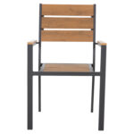 ΠΟΛΥΘΡΟΝΑ ΑΛΟΥΜΙΝΙΟΥ SAGA HM5981.03 ΑΝΘΡΑΚΙ-POLYWOOD ΣΕ ΦΥΣΙΚΟ 55x55x86Υεκ. - Image 2