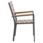 ΠΟΛΥΘΡΟΝΑ ΑΛΟΥΜΙΝΙΟΥ SAGA HM5981.03 ΑΝΘΡΑΚΙ-POLYWOOD ΣΕ ΦΥΣΙΚΟ 55x55x86Υεκ. - Image 3