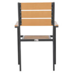 ΠΟΛΥΘΡΟΝΑ ΑΛΟΥΜΙΝΙΟΥ SAGA HM5981.03 ΑΝΘΡΑΚΙ-POLYWOOD ΣΕ ΦΥΣΙΚΟ 55x55x86Υεκ. - Image 5