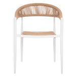 ΠΟΛΥΘΡΟΝΑ ΑΛΟΥΜΙΝΙΟΥ GRET HM5854.01 ΛΕΥΚΗ PE RATTAN ΜΠΕΖ 56x55,5x78Υεκ. - Image 3