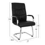 ΠΟΛΥΘΡΟΝΑ JACOB HM1045.11 ΜΑΥΡΟ PU ΜΕ ΒΑΣΗ ΧΡΩΜΙΟΥ 57x66,5x102 cm - Image 2