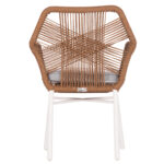 ΠΟΛΥΘΡΟΝΑ TOPIN HM6048.11 ΑΛΟΥΜΙΝΙΟ ΛΕΥΚΟ-P.E. RATTAN ΜΠΕΖ 59x63x81Υεκ - Image 6