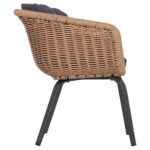 ΠΟΛΥΘΡΟΝΑ VICTUS HM6559.01 ΑΛΟΥΜΙΝΙΟ & OLEFIN ΓΚΡΙ-TWIST WICKER 60x62x76Yεκ - Image 4