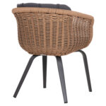 ΠΟΛΥΘΡΟΝΑ VICTUS HM6559.01 ΑΛΟΥΜΙΝΙΟ & OLEFIN ΓΚΡΙ-TWIST WICKER 60x62x76Yεκ - Image 5