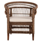 ΠΟΛΥΘΡΟΝΑ MALAWI HM9635.01 ΞΥΛΟ ΜΑΟΝΙ & RATTAN--Β'ΔΙΑΛΟΓΗΣ 80x70x86Υεκ. - Image 3